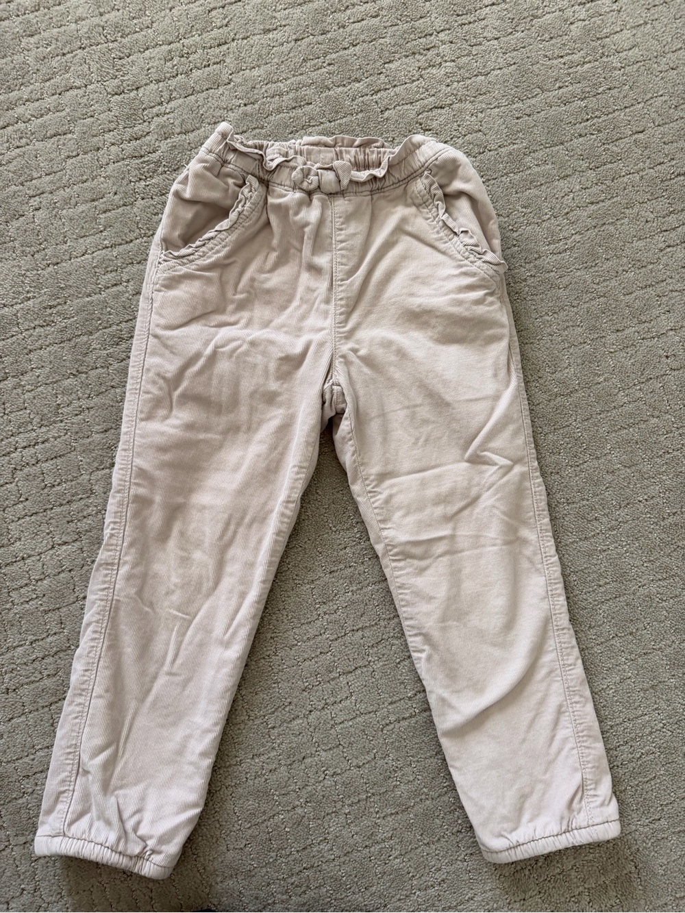 GAP Kids Cream Elastic Waist Jogger Pants